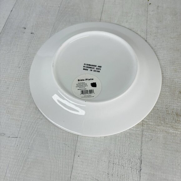 Old East Main WHEN LIFE GIVES YOU LEMONS White Ceramic Salad Plates Set Of 6 NEW - Picture 7 of 16